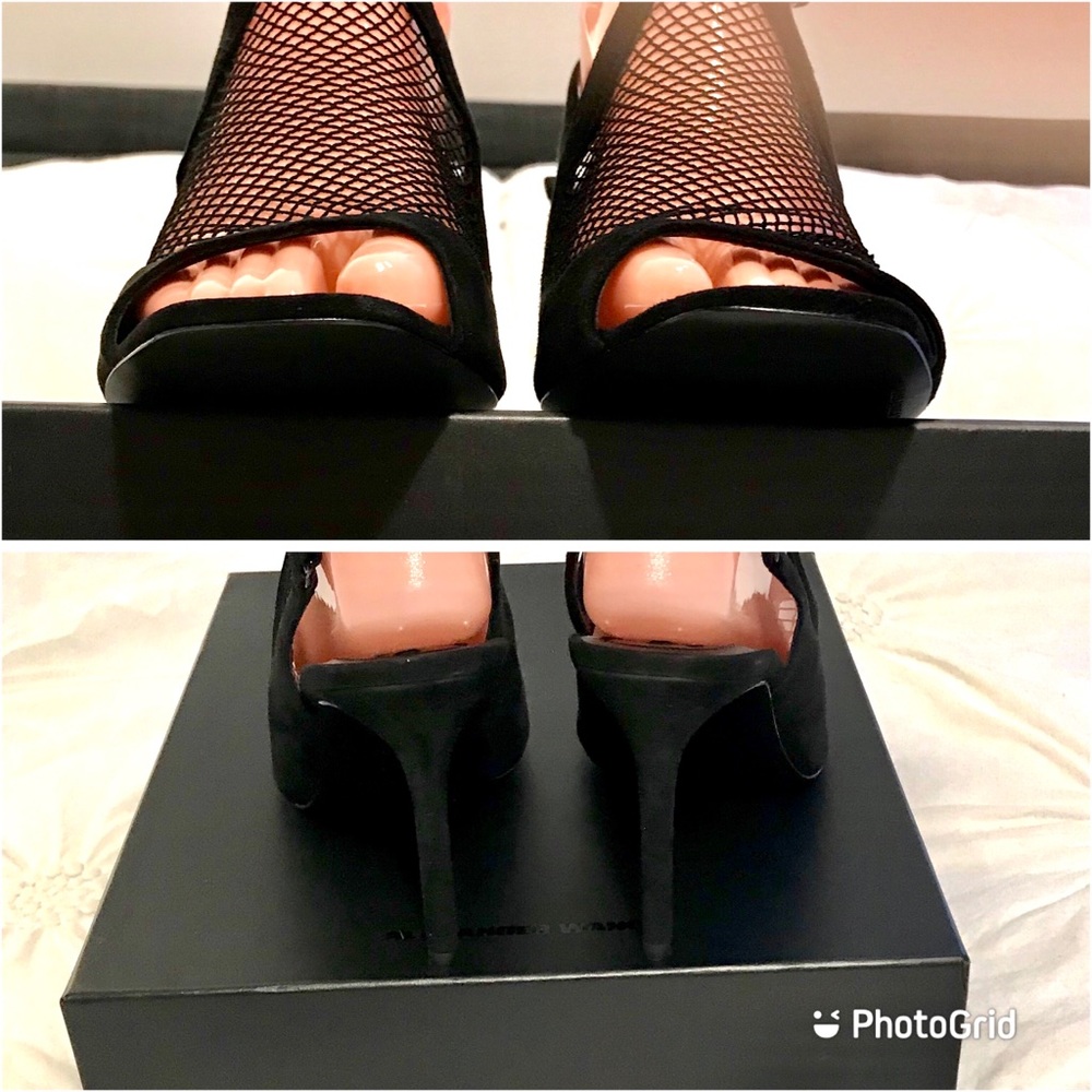 ALEXANDER WANG Black Piper Mesh Sandal Booties  EU 39 / US 9 New in Box - Picture 7 of 16